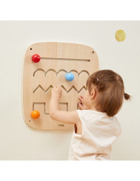 VIGA Drewniana Tablica Manipulacyjna Sensoryczna Labirynt