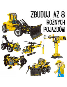 Konstravimo rinkinys – kurk savo statybines transporto priemones 6-in-1 STEAM, WOOPIE 2