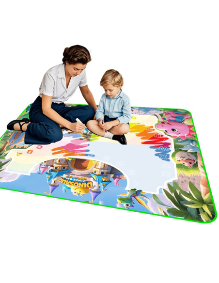 WOOPIE Mata Wodna do Malowania dla Dzieci z Dinozaurami + Akcesoria