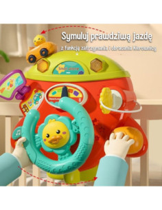 WOOPIE Interaktywna Kierownica Samolot Pojazd na Łózeczko Wózek Efekty 18m+ 2