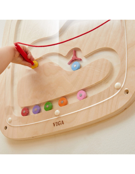 VIGA Drewniana Tablica Manipulacyjna Sensoryczna Przepływ Grawitacyjny