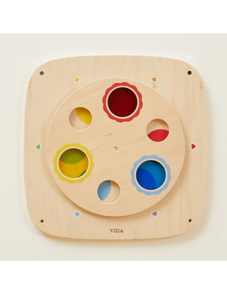 VIGA Drewniana Tablica Manipulacyjna Sensoryczna Mieszanie Kolorów