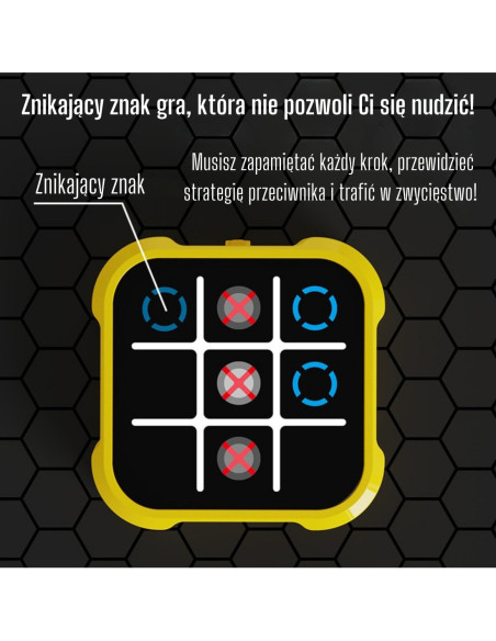 WOOPIE Gra Elektroniczna Kółko i Krzyżyk Logiczna Edukacyjna 4w1