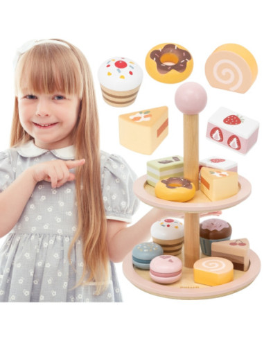 VIGA Drewniany Stojak na Ciasto z Akcesoriami