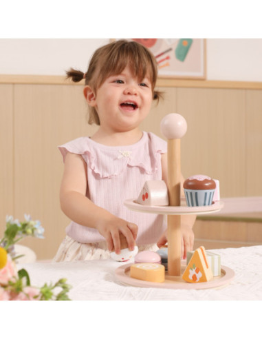 VIGA Drewniany Stojak na Ciasto z Akcesoriami