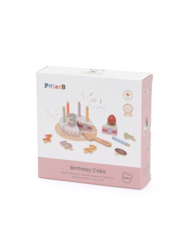 VIGA Drewniany Tort Urodzinowy do Krojenia