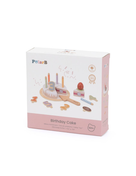 VIGA Drewniany Tort Urodzinowy do Krojenia