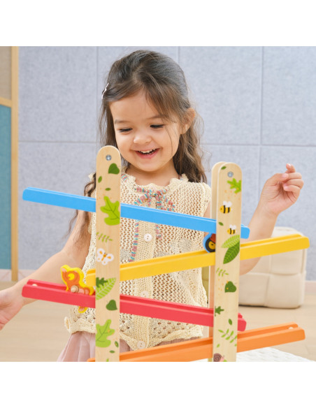 VIGA Drewniana Zjeżdżalnia dla Zwierzątek Dżungla 7 el.