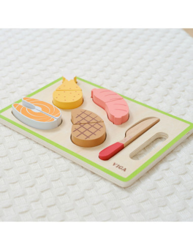 VIGA Zestaw do Krojenia Mięsa – Realistyczna Zabawa w Kuchnię