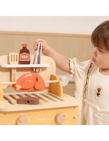 VIGA Drewniany Zestaw do Grillowania BBQ Grill