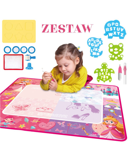 WOOPIE Mata Wodna Magiczna do Rysowania dla Małej Księżniczki