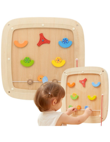VIGA Drewniana Tablica Manipulacyjna Sensoryczna Gra w Pinball