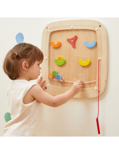 VIGA Drewniana Tablica Manipulacyjna Sensoryczna Gra w Pinball