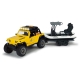 Dickie Play Life - Zestaw Wyjazd na ryby Samochód Jeep z lawetą i łodzią + Akcesoria