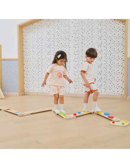 VIGA Drewniana Równoważnia Modułowa Tor Ścieżka Sensoryczna