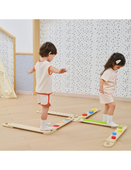 VIGA Drewniana Równoważnia Modułowa Tor Ścieżka Sensoryczna