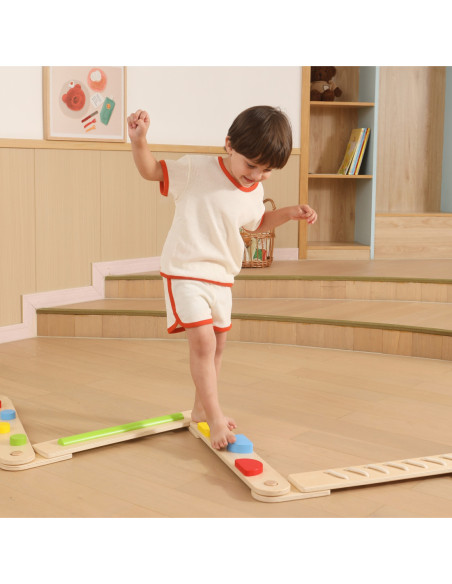 VIGA Drewniana Równoważnia Modułowa Tor Ścieżka Sensoryczna