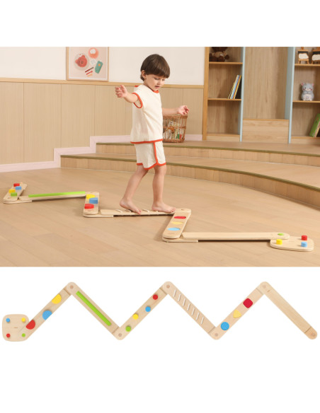 VIGA Drewniana Równoważnia Modułowa Tor Ścieżka Sensoryczna