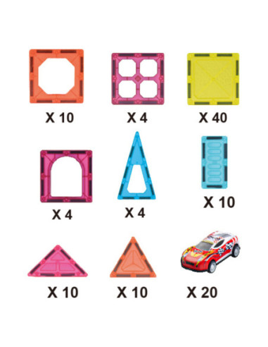 WOOPIE Magnetyczne Klocki Konstrukcyjne 7