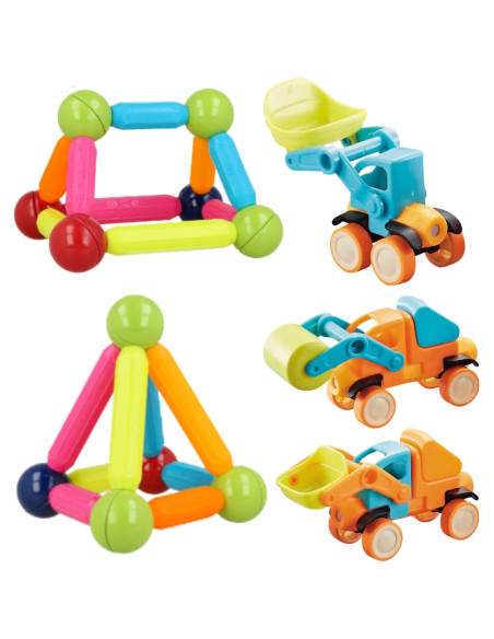 WOOPIE Magnetyczne Klocki Konstrukcyjne Pojazdy 52 el.