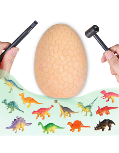 WOOPIE Wykopalisko Jajko Dinozaura Zestaw Archeologa do Rozkopania 12 Dinozaurów