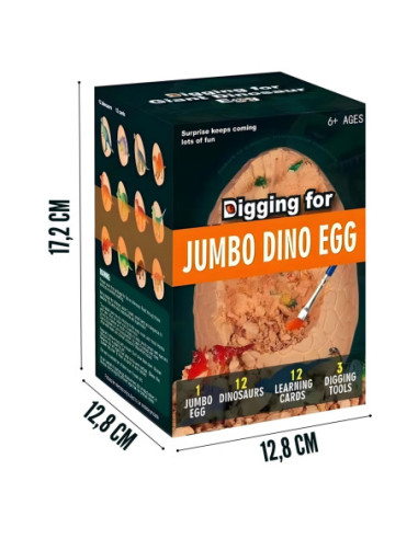 WOOPIE Wykopalisko Jajko Dinozaura Zestaw Archeologa do Rozkopania 12 Dinozaurów