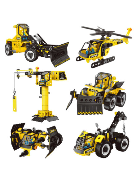 WOOPIE Zestaw Konstrukcyjny Pojazdy Budowlane 6w1 223 el.