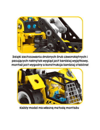 WOOPIE Zestaw Konstrukcyjny Pojazdy Budowlane 6w1 223 el.