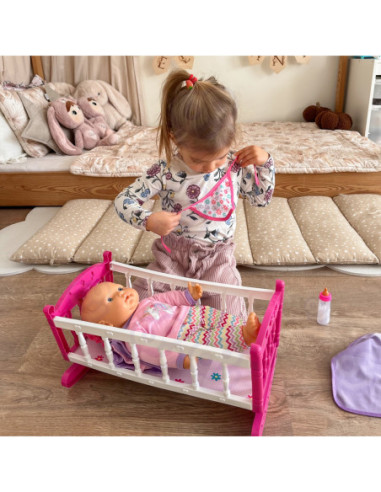 WOOPIE ROYAL Zestaw XL Opiekunka Lalka Jednorożec z Kołyską i Zestawem do Karmienia