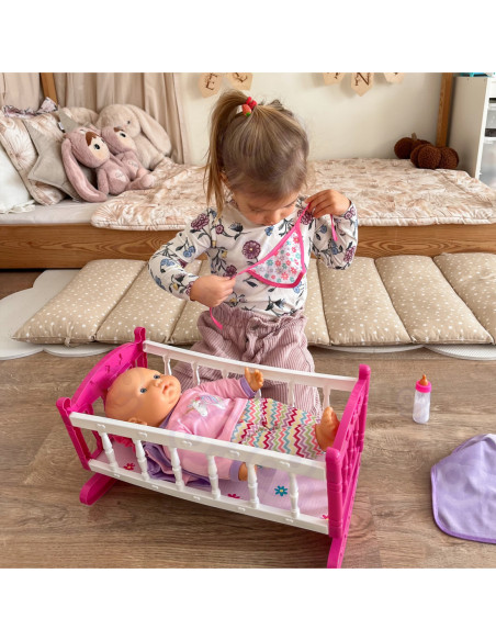WOOPIE ROYAL Zestaw XL Opiekunka Lalka Jednorożec z Kołyską i Zestawem do Karmienia