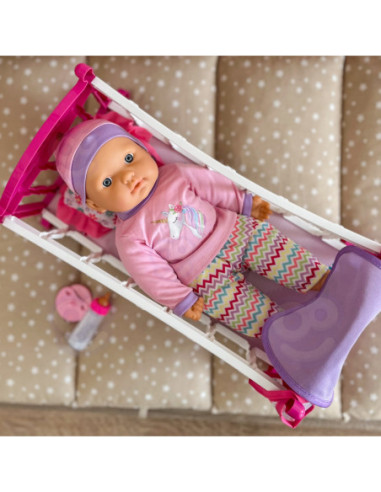 WOOPIE ROYAL Zestaw XL Opiekunka Lalka Jednorożec z Kołyską i Zestawem do Karmienia