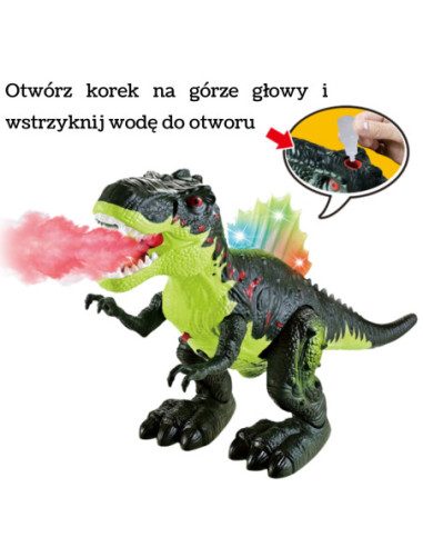 WOOPIE Chodzący Dinozaur Tyrannosaurus Rex Efekty Świetlne i Dźwiękowe