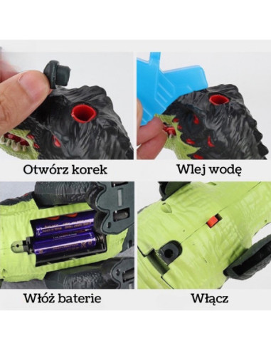 WOOPIE Chodzący Dinozaur Tyrannosaurus Rex Efekty Świetlne i Dźwiękowe