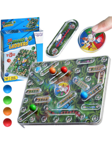 WOOPIE Klasyczna Gra Rodzinna Węże i Drabiny 3D