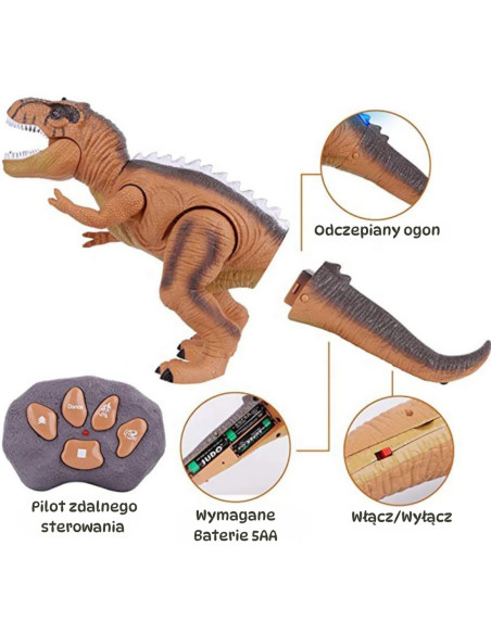 WOOPIE Dinozaur Zdalnie Sterowany RC Tyrannosaurus Rex