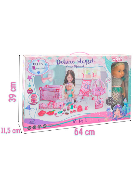WOOPIE ROYAL Lalka Bobas Syrenka 18 Akcesorii