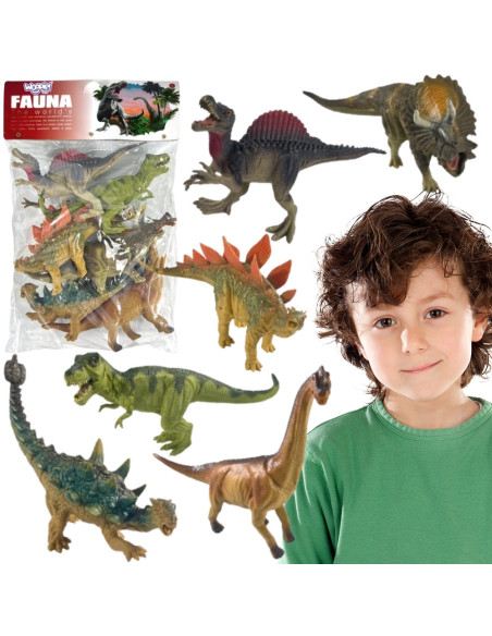 WOOPIE Zestaw Figurek Dinozaurów 6 Sztuk T-Rex