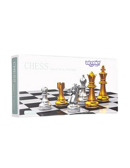 WOOPIE Szachy Magnetyczne Przenośne Złote Srebrne