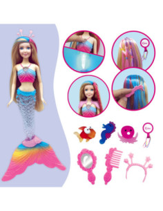 WOOPIE Lalka Syrenka Gina Magiczna Tęczowa z Akcesoriami 2