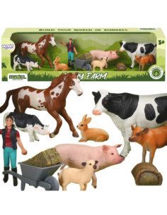 WOOPIE Figurki Zwierząt Szczęśliwa Farma 10el.