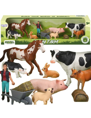 WOOPIE Figurki Zwierząt Szczęśliwa Farma 10el.