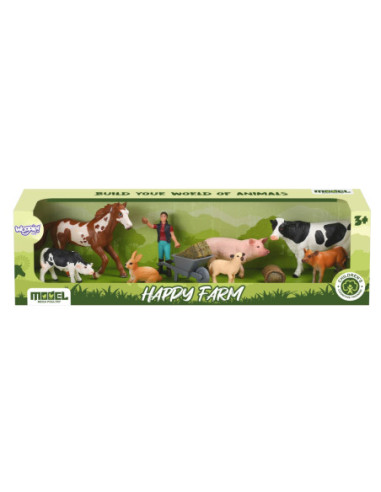 WOOPIE Figurki Zwierząt Szczęśliwa Farma 10el.
