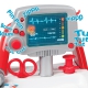Smoby Elektroniczny Wózek Lekarski dźwięk + Stetoskop w zestawie
