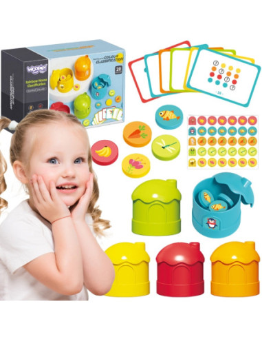 WOOPIE Gra Logiczna Edukacyjna Sorter Klasyfikacja Kolorów