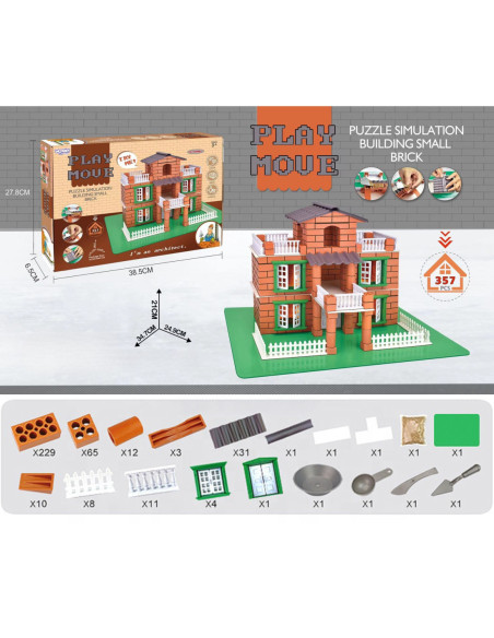 WOOPIE Zestaw Do Budowania z Cegieł - Willa 357 el.