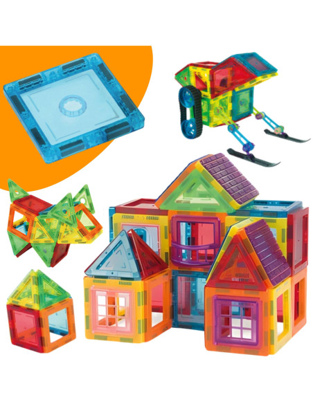 WOOPIE Klocki Magnetyczne 3D Edukacyjne Neodymowe Panele Dla Dzieci