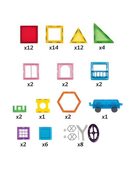 WOOPIE Klocki Magnetyczne 3D Edukacyjne Neodymowe Panele Dla Dzieci