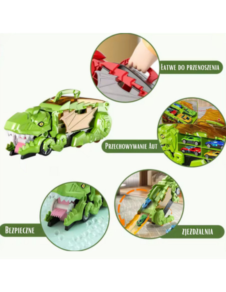 WOOPIE Zestaw Pojazdów Tor Dinozaur Pożeracz