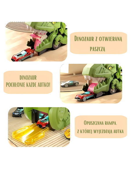 WOOPIE Zestaw Pojazdów Tor Dinozaur Pożeracz