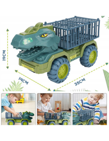 WOOPIE Ciężarówka Dinozaur Transporter Figurki